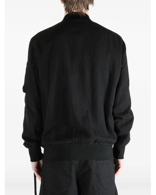 Ann Demeulemeester Black Dries Zip-Up Bomber Jacket for men