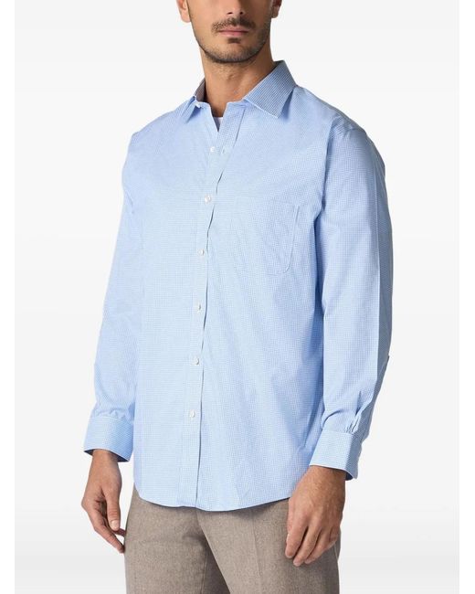 Brooks Brothers Blue Gingham-Pocket Shirt for men