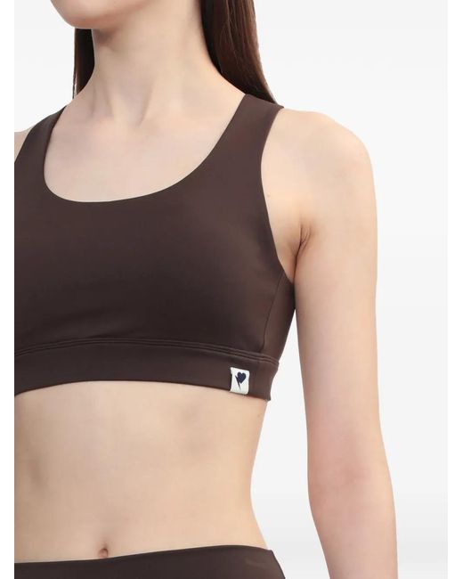 A Bathing Ape Brown Scoop-Neck Sport Bra