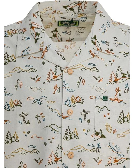 Montbell Gray Buttoned Print Shirt for men