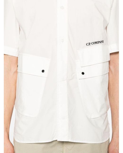 Camicia con tasche di C P Company in White da Uomo
