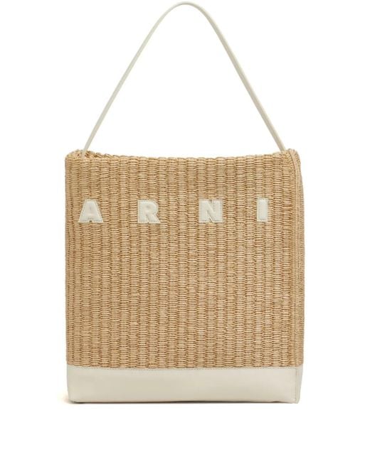 Borsa Tote Museo di Marni in Natural