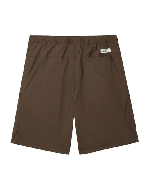 Alpha Industries Brown Logo-Patch Bermuda Shorts for men