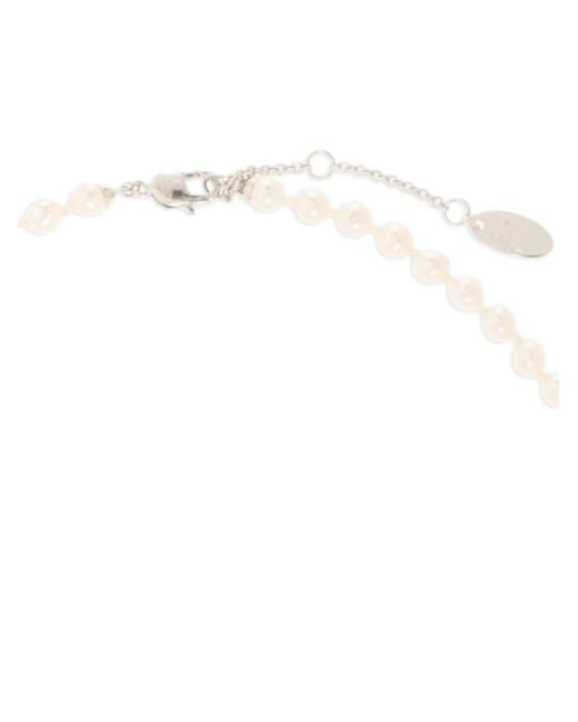 Vivienne Westwood White Olympia Swarovski Pearl Necklace