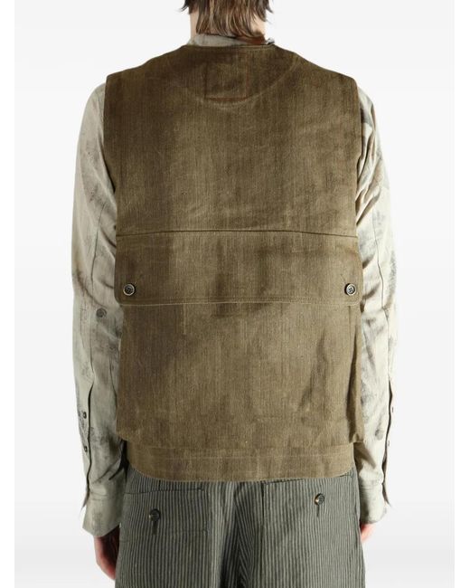 Uma Wang Green Jolt Vest for men