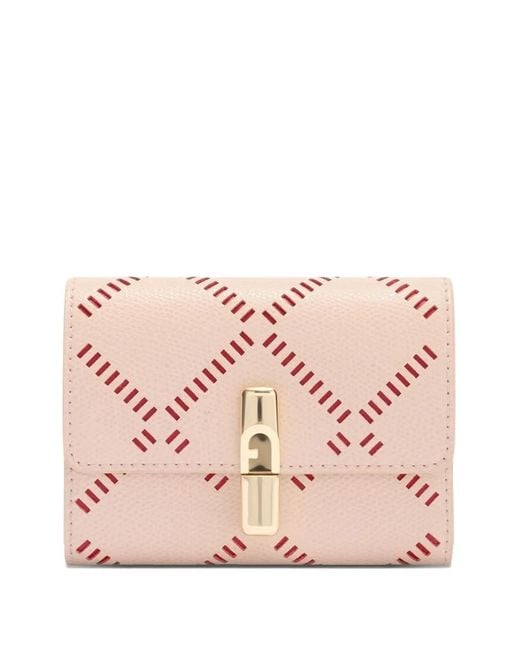 Furla Pink Compact S Embossed Wallet