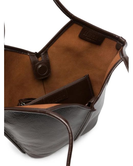 Hereu Black Calella Leather Tote Bag