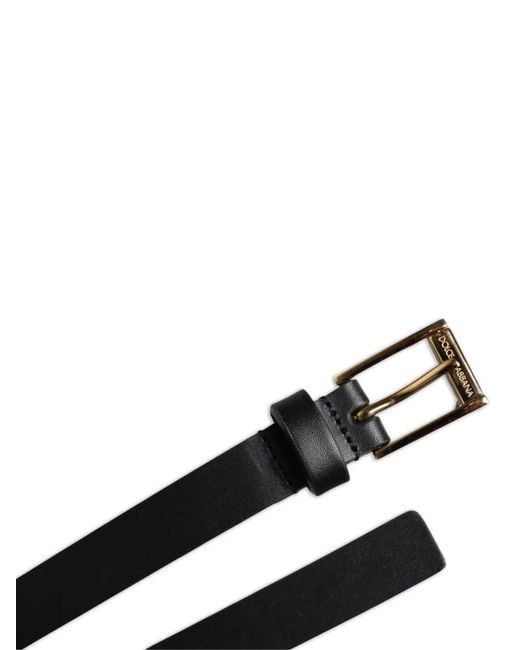 Dolce & Gabbana Black Buckle-Fastening Leather Belt for men