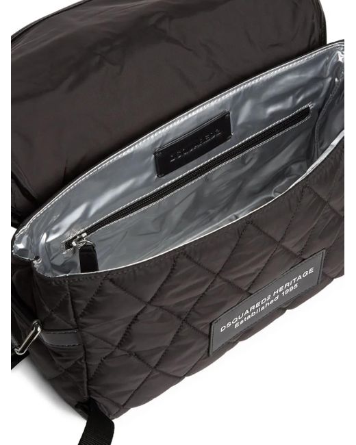 DSquared² Black Classic Messenger Bag for men