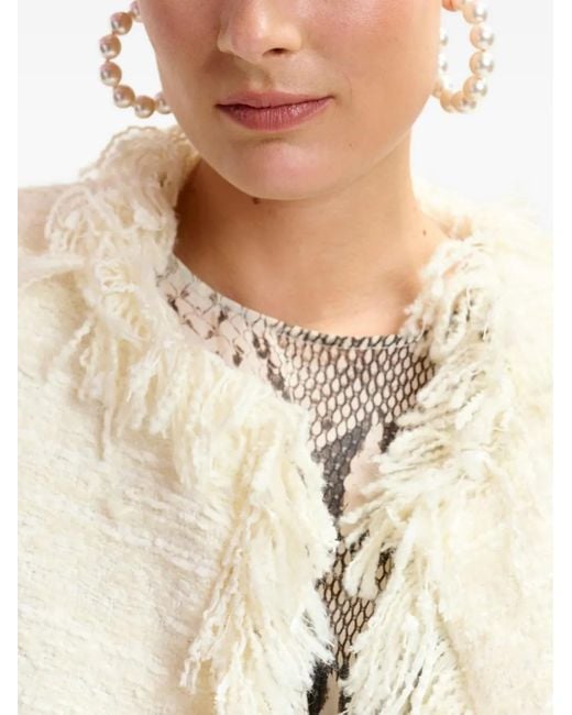 Giacca Con Frange di Essentiel Antwerp in White