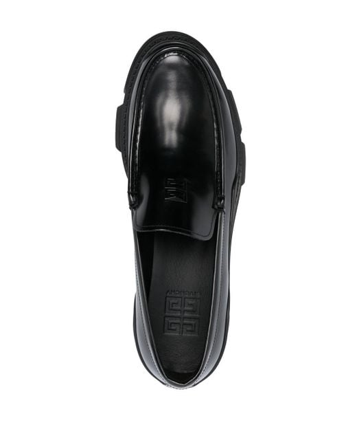 Givenchy Black Terra Leather Loafers for men