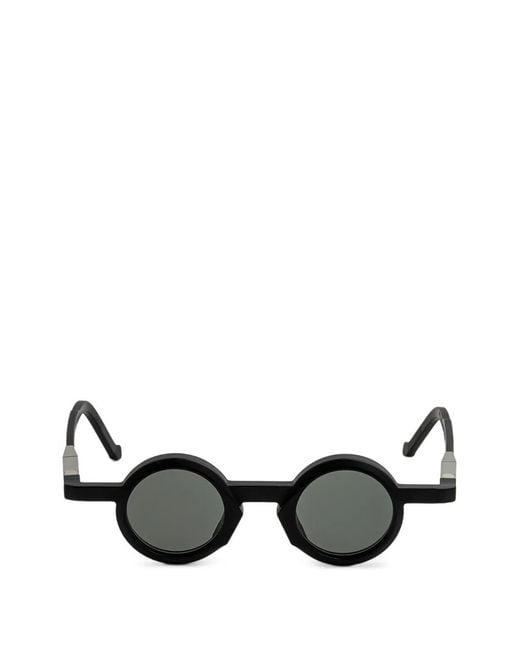VAVA Eyewear Black Round-Frame Sunglasses