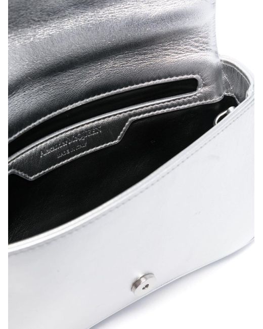Alexander McQueen White Seal Leather Shoulder Bag