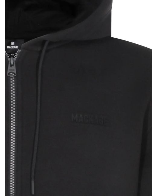 Mackage Black Hoodie À Fermeture Zippée for men