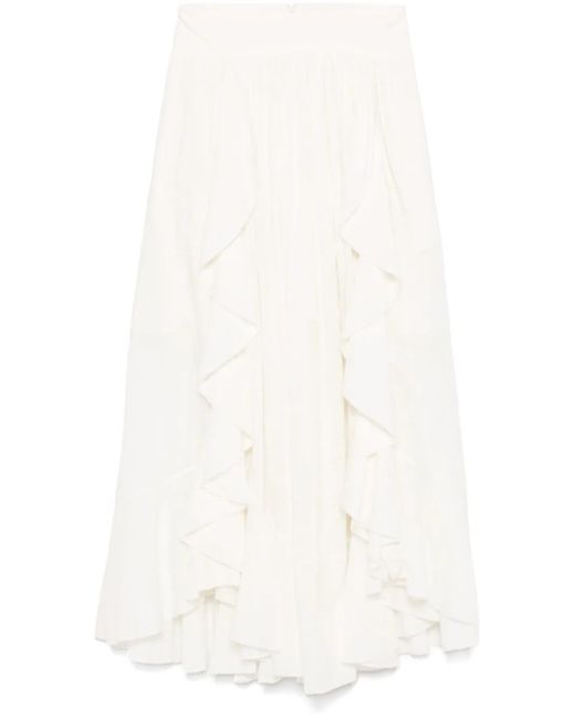 Zimmermann ラッフル マキシスカート White