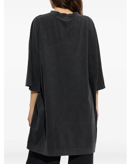 Off-White c/o Virgil Abloh Black Graphic-Print Mini T-Shirt Dress