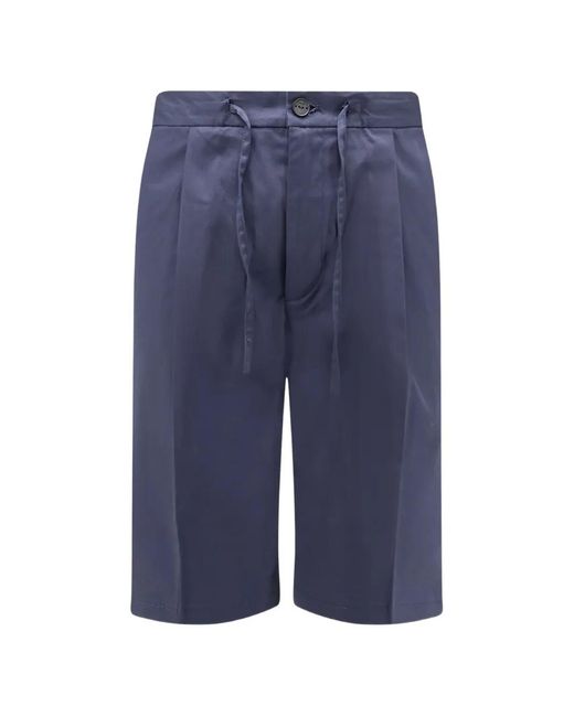 Hevò Blue Torre Lapillo Pleated Shorts for men