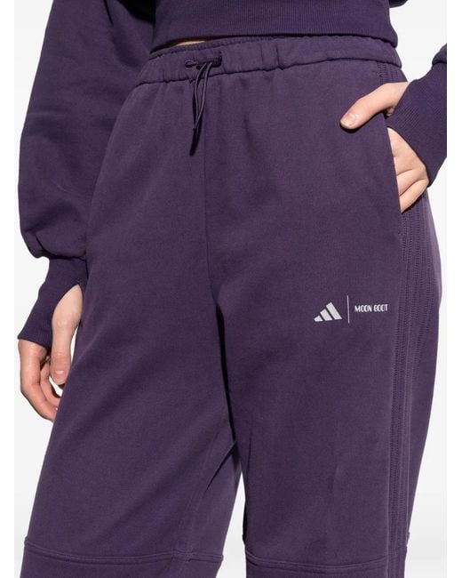 Adidas Purple X Moon Boot Drawstring Panelled Track Pants