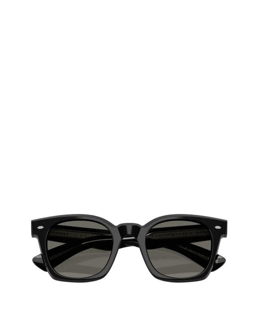 Oliver Peoples Black Square-Frame Sunglasses