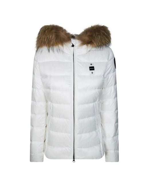 Blauer Gray Arcadia Textured-Trim Puffer Jacket