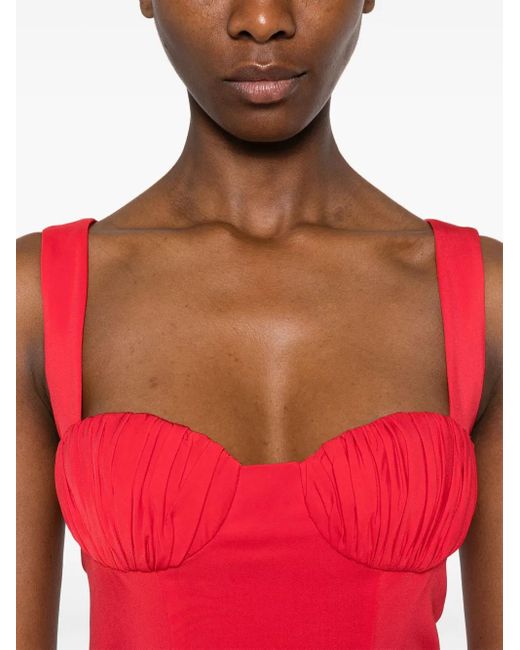 ROWEN ROSE Gathered-detail Maxi Dress