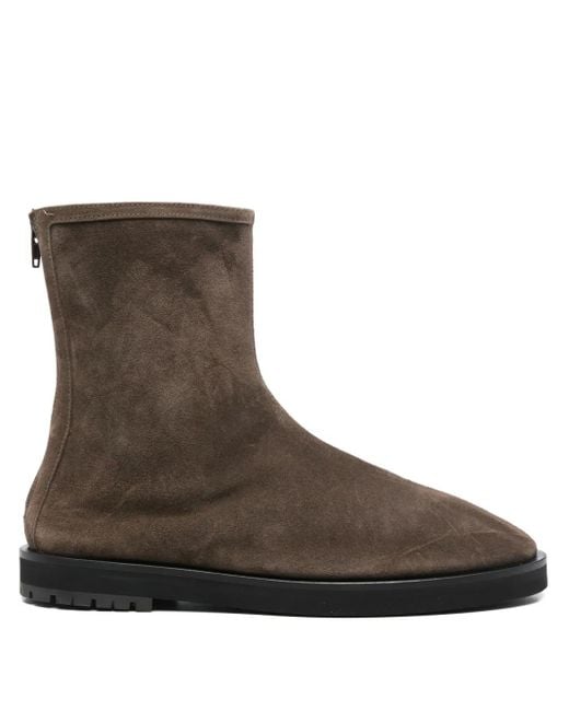 Dear Frances Brown Suede Zip Boots