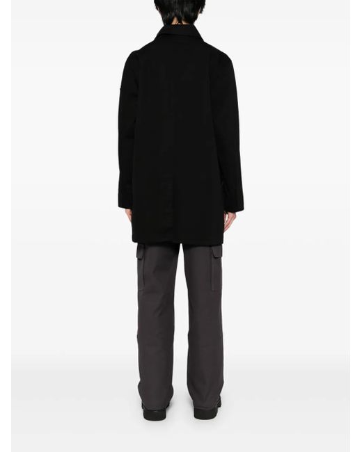 Stone Island Capospalla Lungo Jas in het Black voor heren
