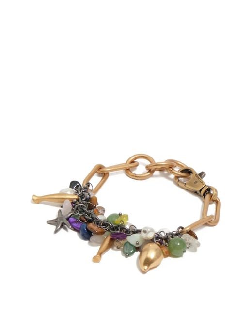 Bimba Y Lola Metallic Charm-Detail Chain-Link Bracelet