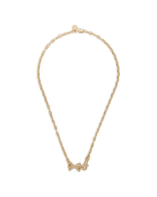 Stolen Girlfriends Club Metallic Pierced-Bow Necklace