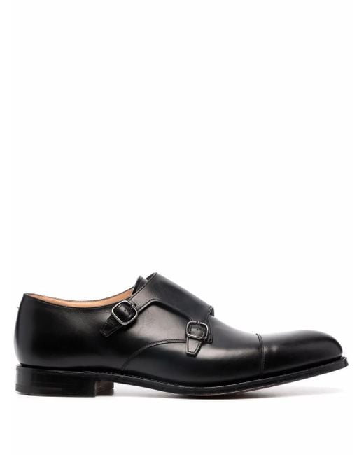 Church's Black Detroit Almond-Toe Monk Shoes for men