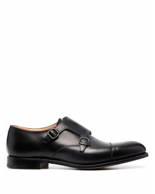 Church's Black Detroit Almond-Toe Monk Shoes for men