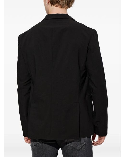 Emporio Armani Black Double-Vent Blazer for men