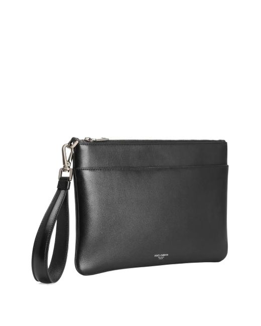 Dolce & Gabbana Clutch Mit Handgelenksriemen in Black für Herren
