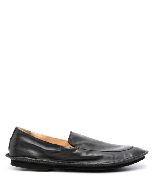 Premiata Black Slip-on Leather Loafers for men