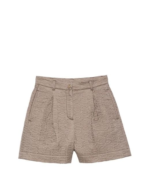 Moncler Green Quilted Logo-Embroidered Shorts