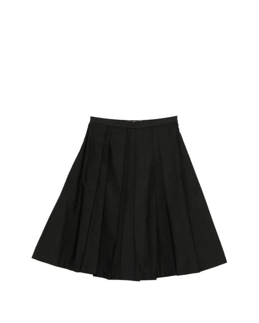 Ermanno Scervino Black Pleated Skirt