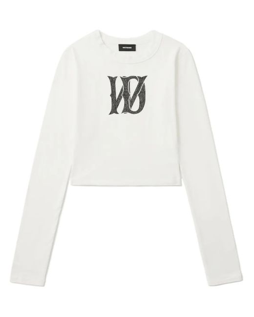 we11done White Printed T-Shirt
