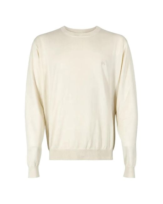 Etro White Pull À Logo Brodé for men