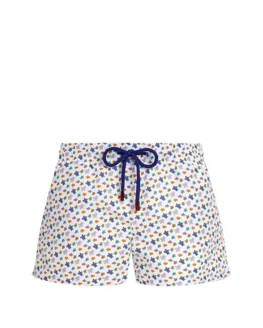 Vilebrequin White Micro Ronde Des Tortues Swim Shorts