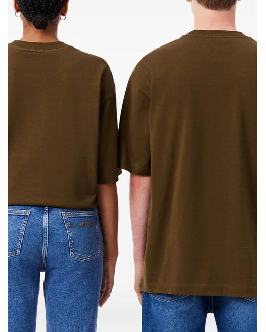 Lacoste Brown Logo-Patch T-Shirt