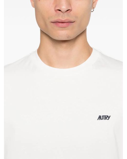 Autry White Logo T-Shirt for men