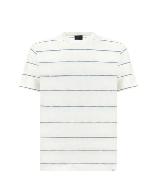 Paul & Shark White Striped T-Shirt for men