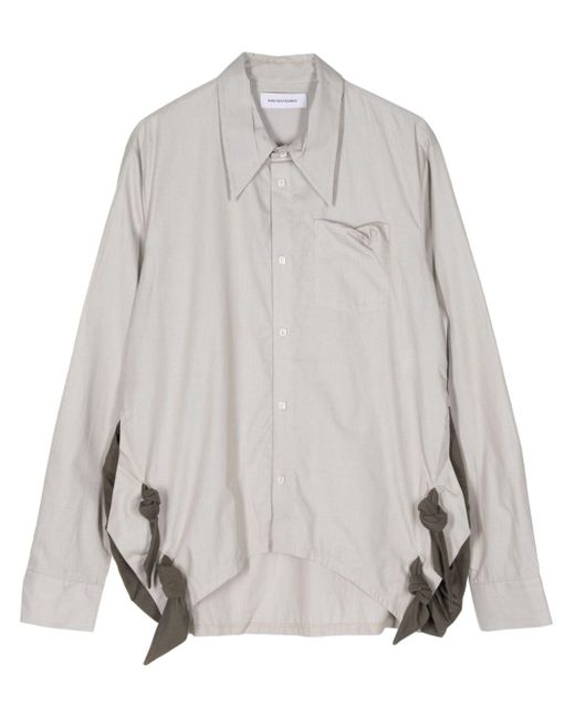 Kiko Kostadinov Gray Side-tie Long-sleeve Shirt for men