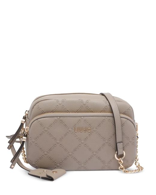 Borsa A Spalla Con Catena E Logo Goffrato di Liu Jo in Brown