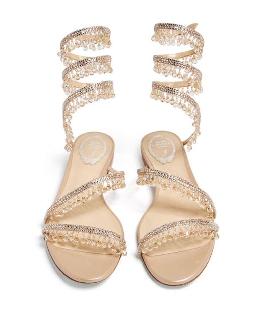 Rene Caovilla Natural Chandelier Sandals