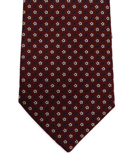 Canali Purple Floral-Pattern Tie for men