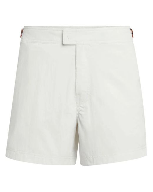 Zegna White 232 Road Brand Mark Swim Shorts for men