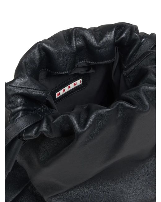Marni Black Leather Shoulder Bag for men