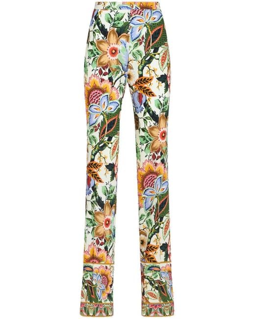 Etro Bedrukte Viscose -broek in het White