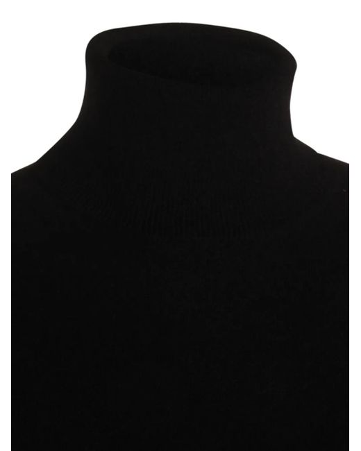 Malo タートルネック カシミアセーター Black